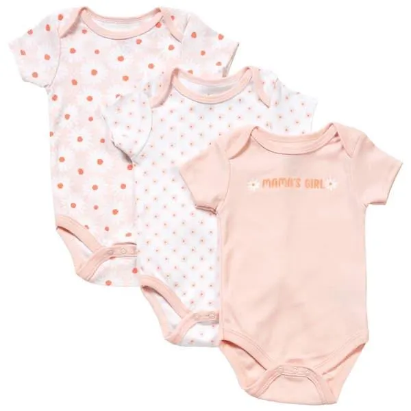 Baby Girl (NB-9M) Chick Pea® 3pk. Mama’s Girl Daisy Bodysuits
