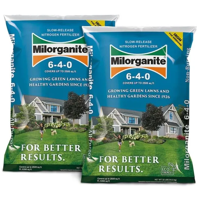 Milorganite Slow Release 32-lb 5000-sq ft 6-4-0 Organic All Purpose Lawn Fertilizer