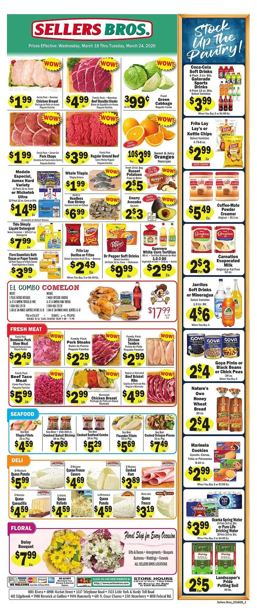 Weekly ad Sellers Bros weekly ad from March 18 to March 24 2026 - Page 1