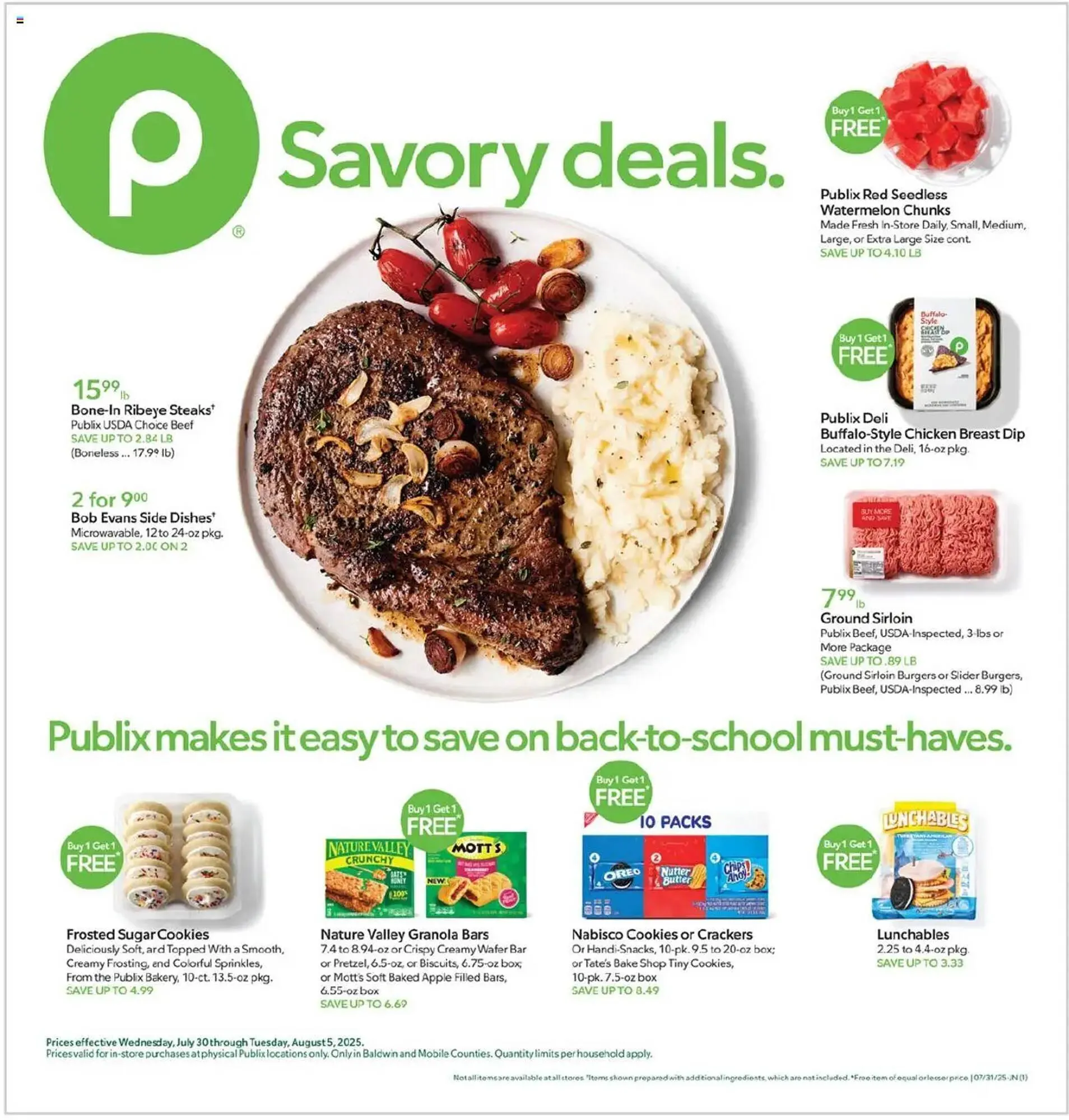 Weekly ad Publix Weekly Ad from July 30 to August 6 2025 - Page 1