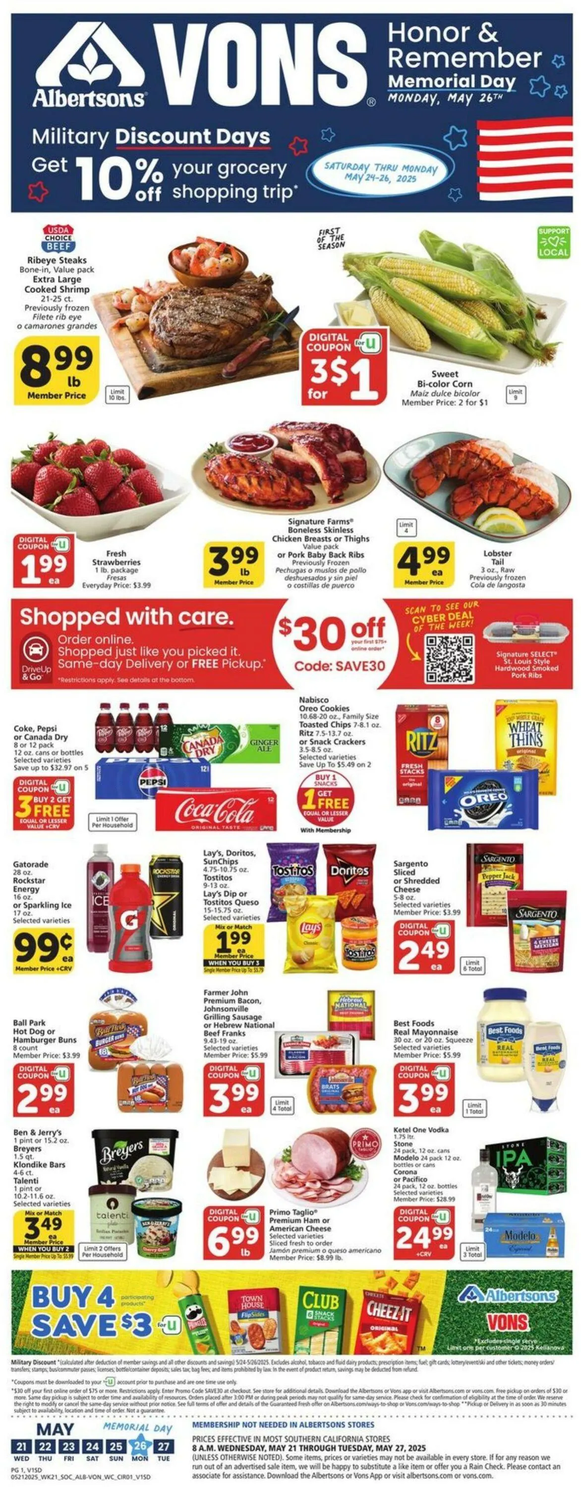 Weekly ad Vons Current weekly ad from May 21 to May 27 2025 - Page 1