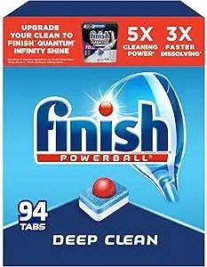 Finish - All in 1 - Dishwasher Detergent - Powerball - Dishwashing Tablets - Dish Tabs - Fresh Scent, 94 Count (Pack of 1) - Packaging May Vary