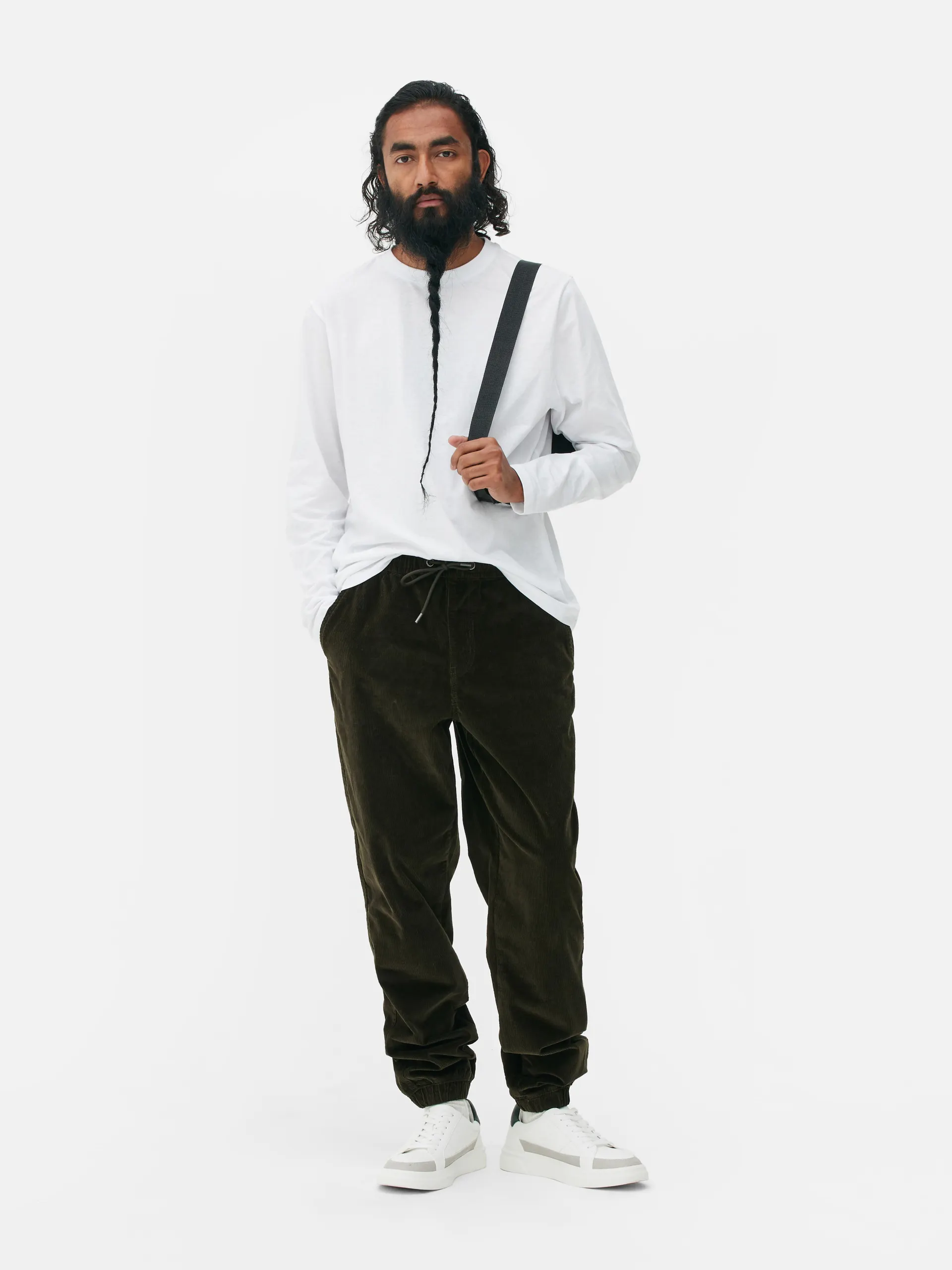Cord Cuffed Leg Joggers