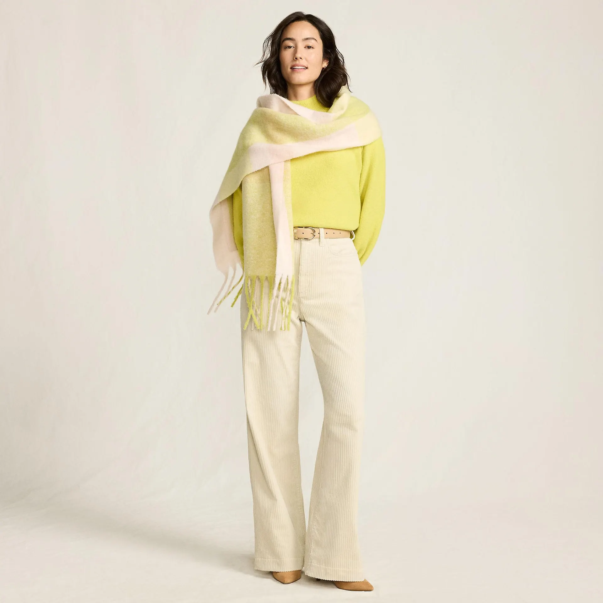 Women's High Rise Wide Leg Corduroy Pants