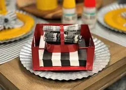 Red Salt and Pepper Napkin Holder