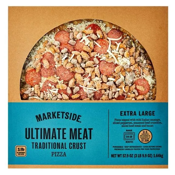 Marketside Ultimate Meat Pizza, Traditional Crust, Marinara Sauce, Extra Large, 16 inch (Fresh)
