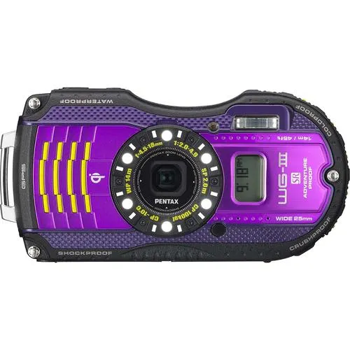Pentax WG-3 16MP Purple GPS-Enabled Waterp;Shock & Crushproof Digi Cam - Open Box