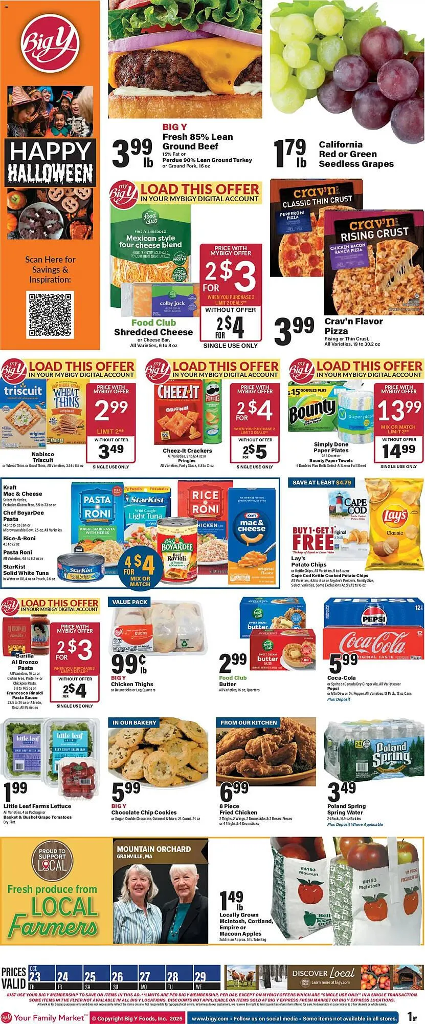Weekly ad Big Y flyer from October 23 to October 29 2025 - Page 1