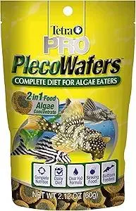 Tetra PRO PlecoWafers 2.12 Ounces, Nutritionally Balanced Vegetarian Fish Food, Concentrated Algae Center, Golds & Yellows, Model Number: 16447