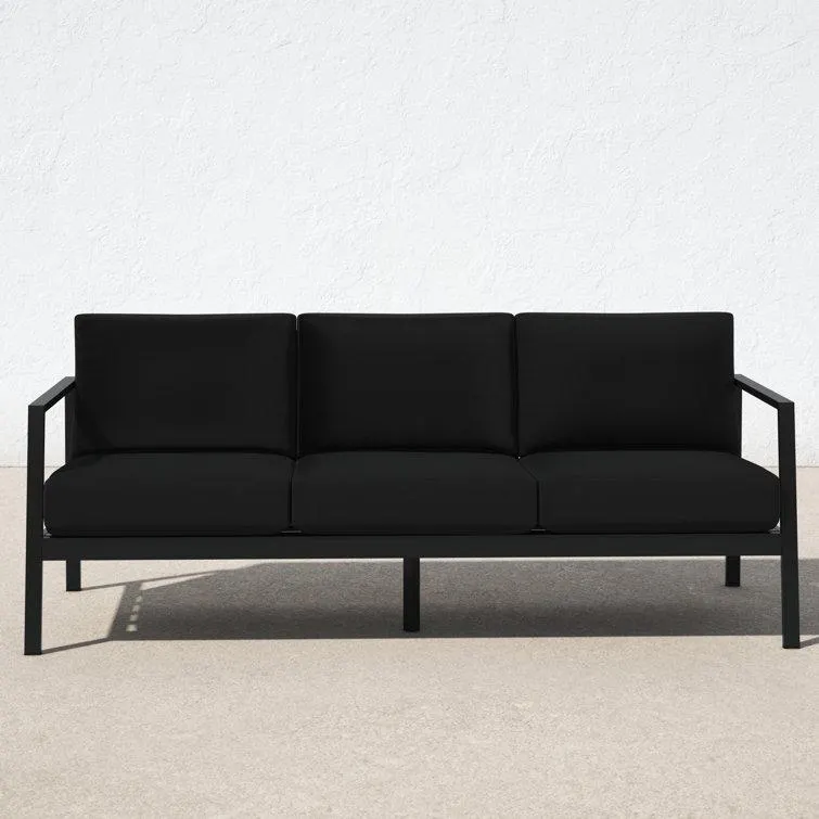 Holland 75” Aluminum Outdoor Sofa with Sunbrella Cushions