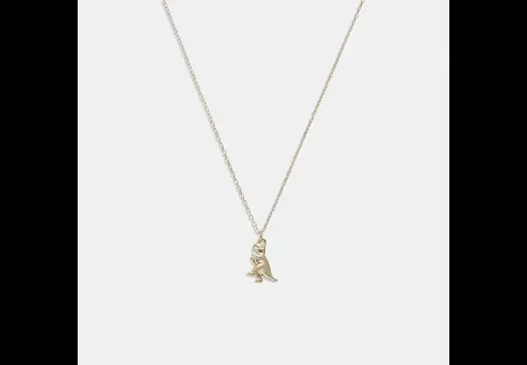 14 K Gold Rexy Pendant Necklace