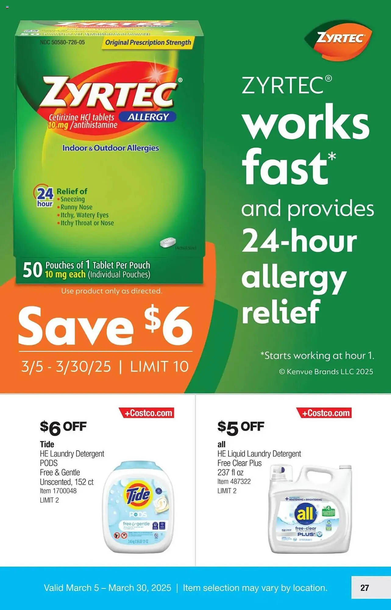 Catálogo de Costco Weekly Ad 5 de marzo al 30 de marzo 2025 - Página 27