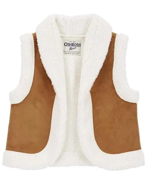 Baby Fleece Vest - Brown