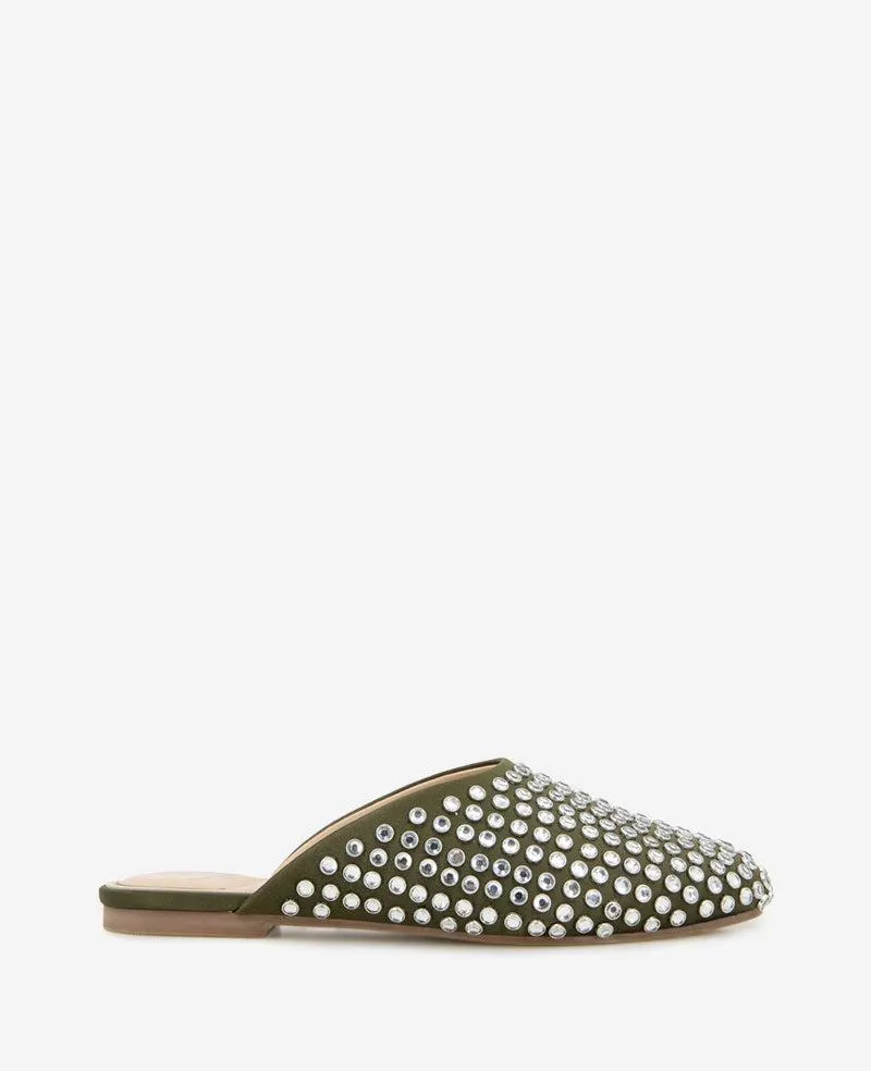 Saddie Studded Rhinestone Mule
