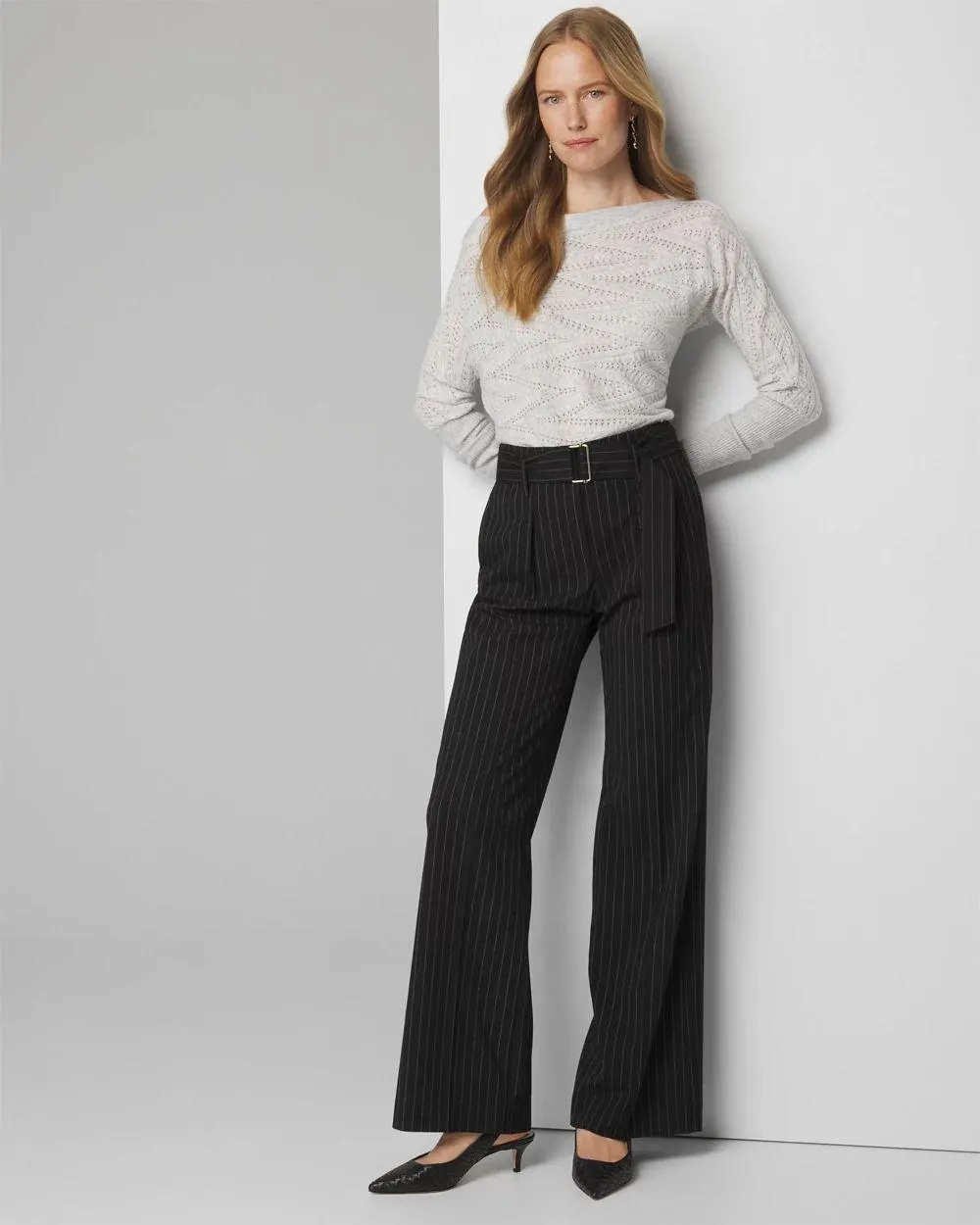 WHBM ® Belted Luna Wide Leg Trousers