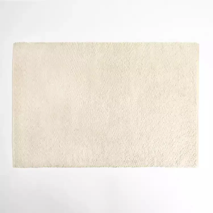 Ivory Boucle Area Rug, 4x6