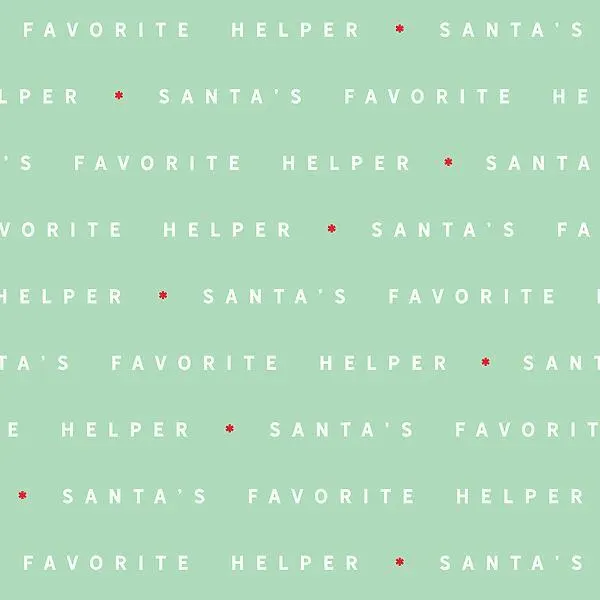 The Gift Wrap Company Santa's Favorite Helper Wrapping Paper