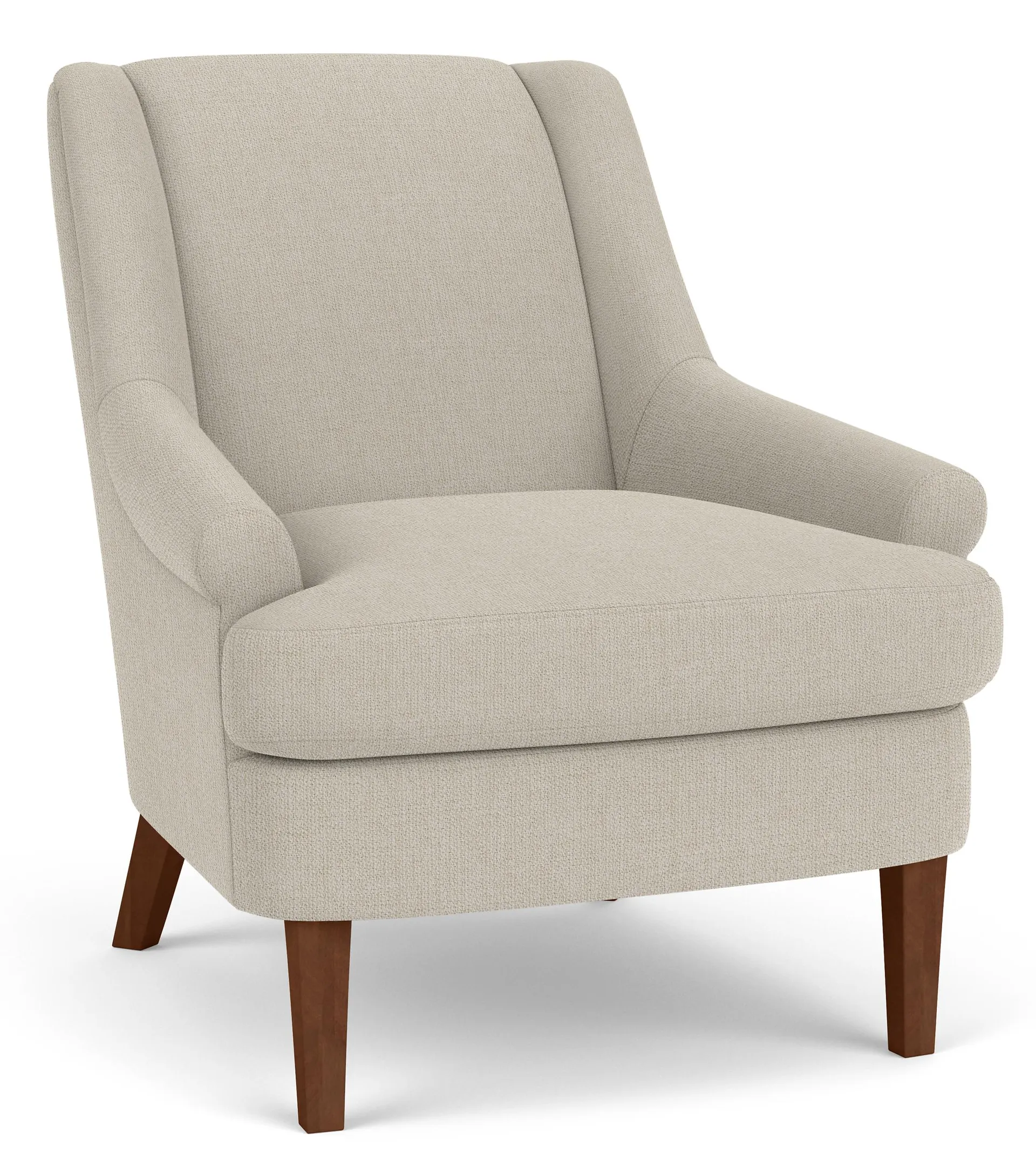 Louise Chair in Tepic Ivory w/Mocha Legs