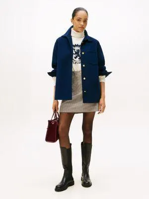 Houndstooth Tailored Mini Skirt