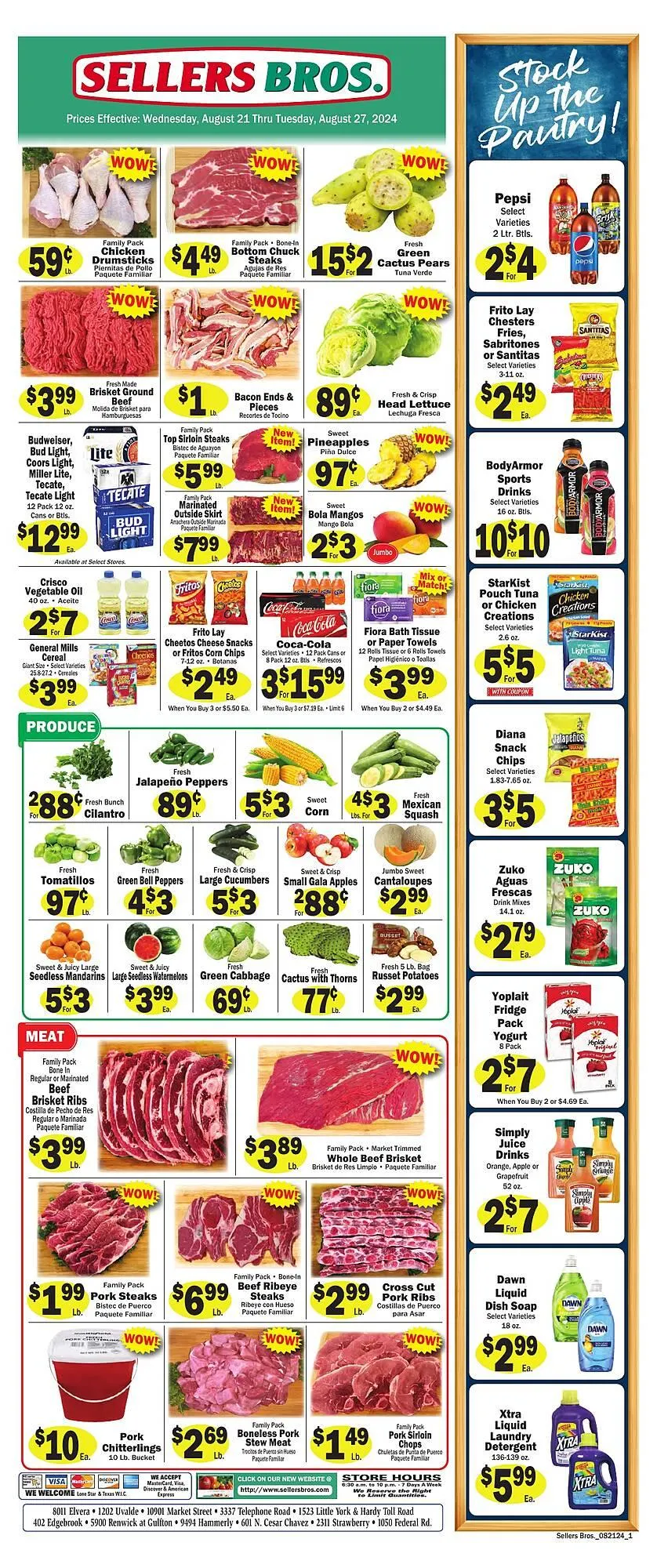 Weekly ad Sellers Bros Weekly Ad from August 21 to August 27 2024 - Page 1