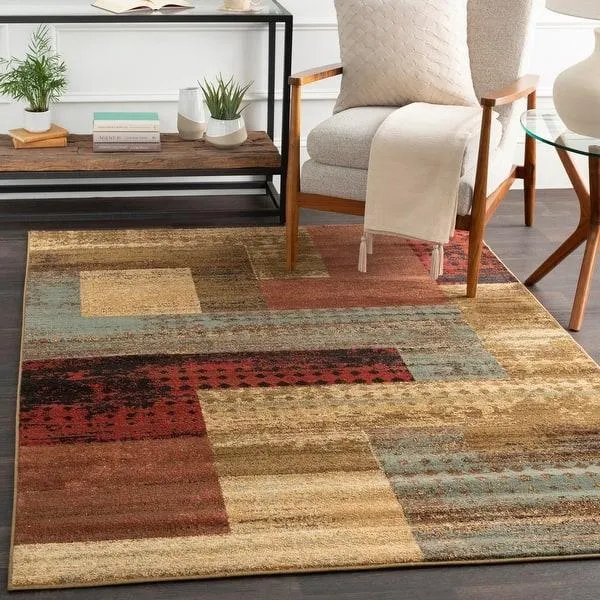 Livabliss Colma Color Block Multicolor Area Rug