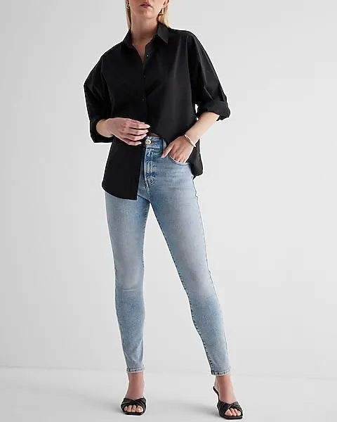 High Waisted Light Wash FlexX Skinny Jeans