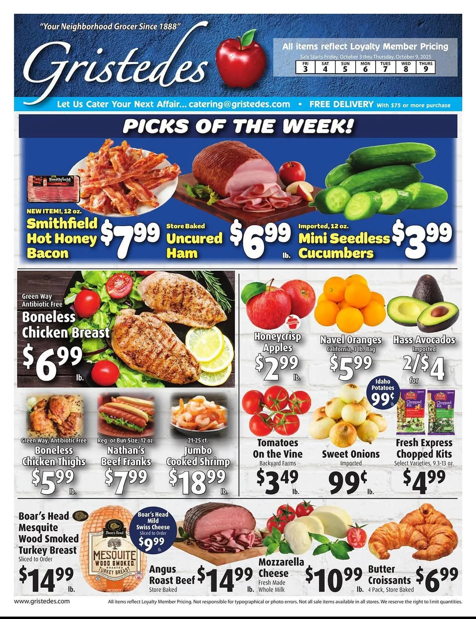 Weekly ad Gristedes circular from October 3 to October 9 2025 - Page 1