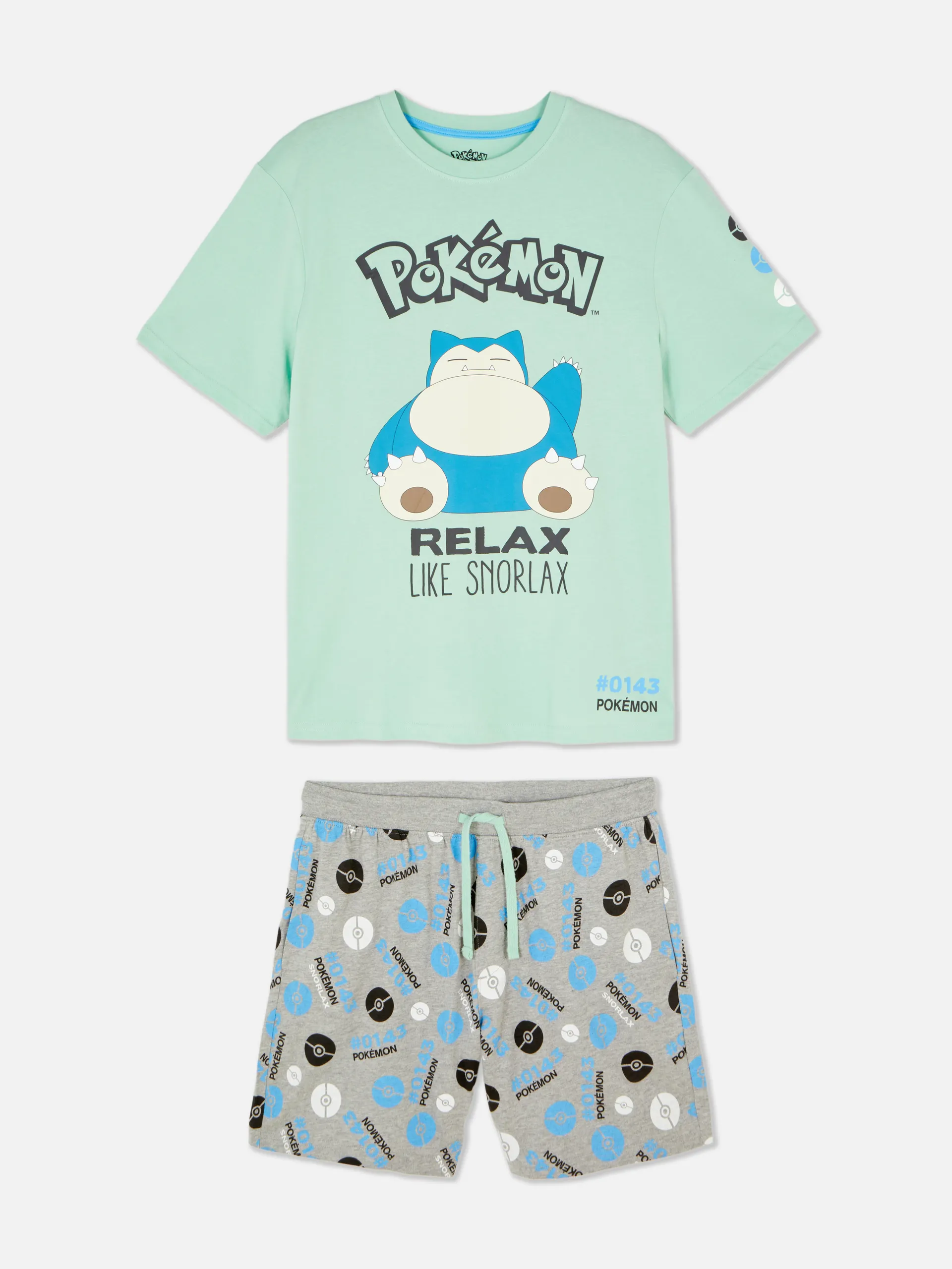 Pokémon Snorlax Shorts Pajama Set