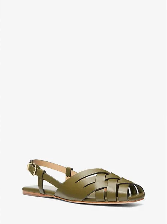 Irene Woven Leather Slingback Sandal