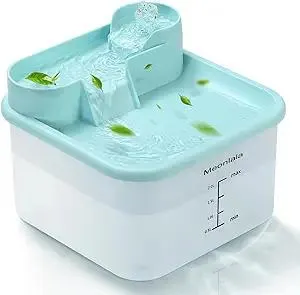 Cat Water Fountain 68oz/2L-Ultra Quiet Water Fountains for Cats Indoor,Pet Water Fountain,Continuous Water Flow, Automatic Water Dispenser for Cats with Filters for Small and Medium Animals(Blue)