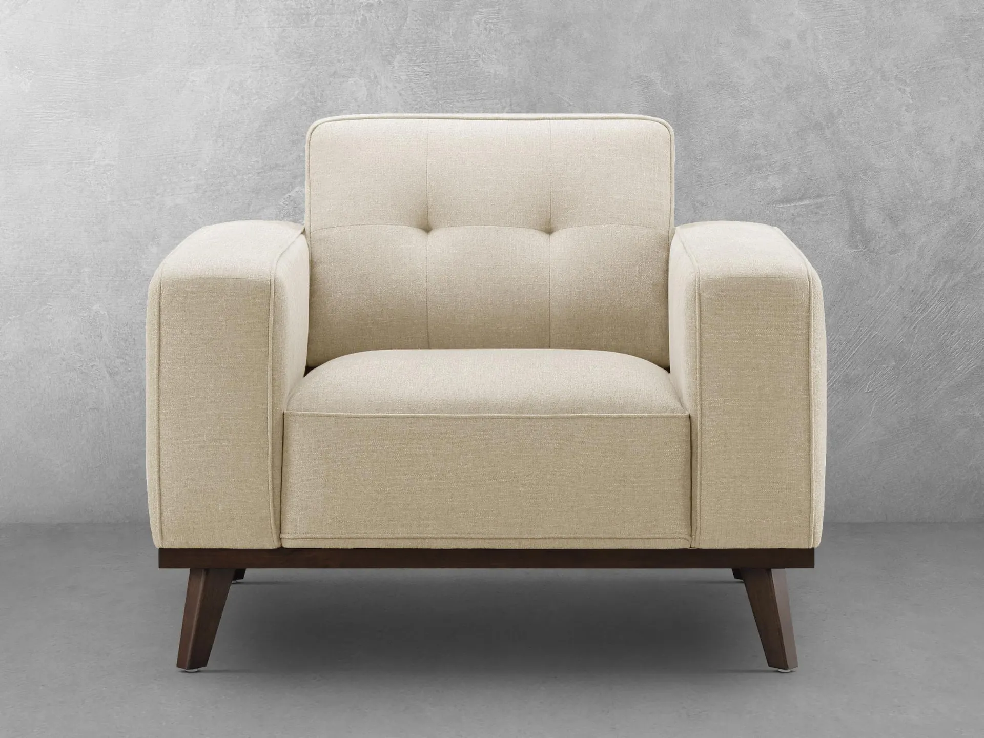 Vicenza Mid-Century Upholstered Chair - Beige