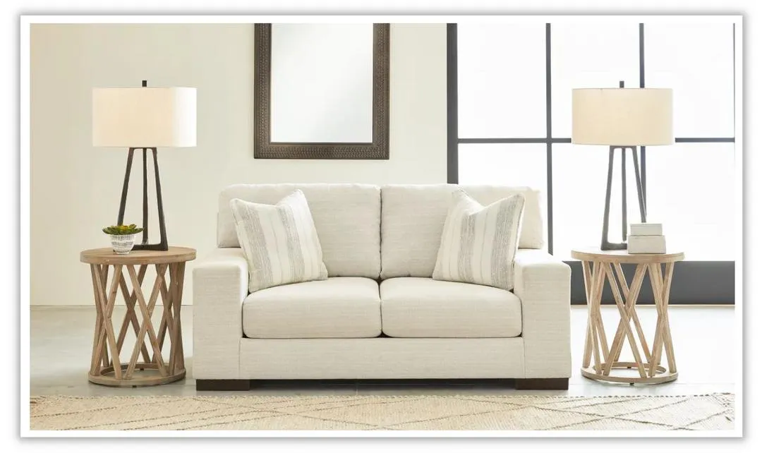 Maggie Fabric Loveseat with Reversible Cushions