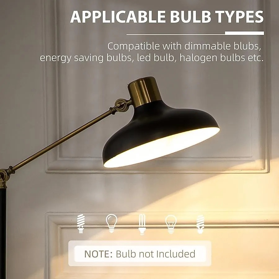 ZAKLOOP Lamps 65-in Black Shaded floor lamp Floor Lamp with Metal Shade