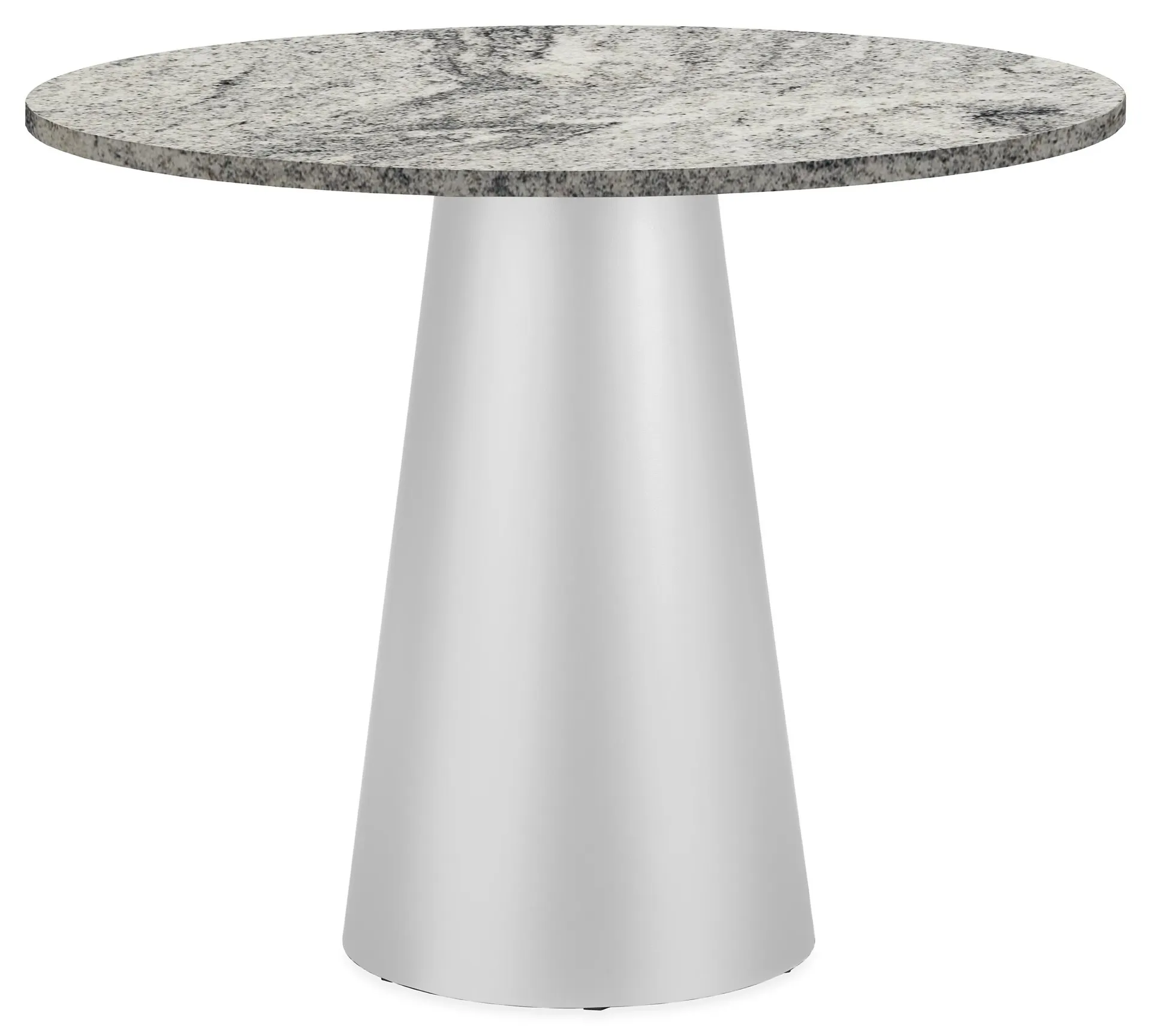 Decker 27 diam 22h Round End Table w/White Legs & Wiscont White Top
