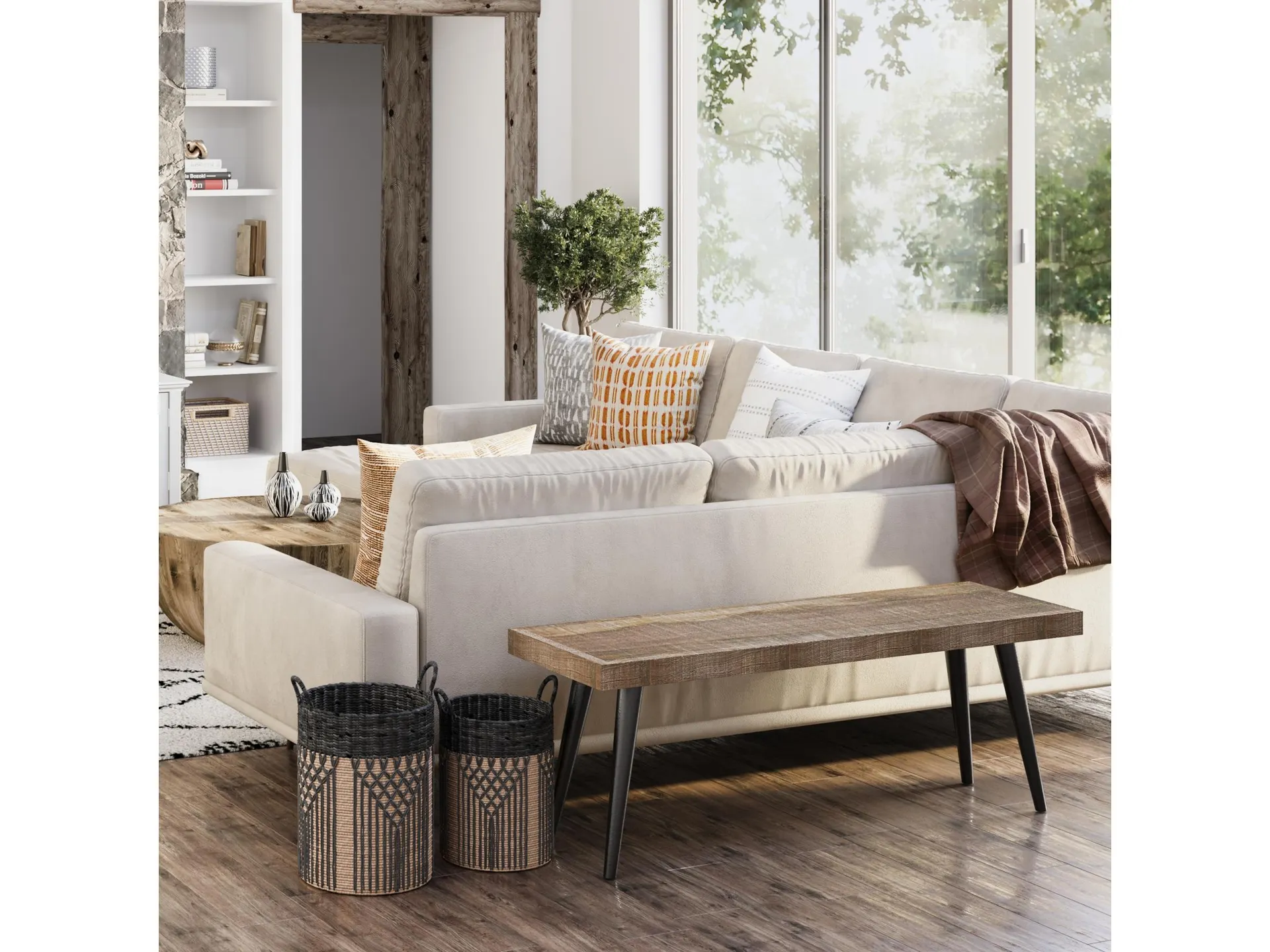 Simpli Home Durham Bench