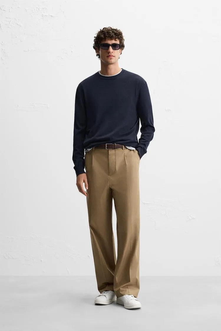 PULOVER DIN BUMBAC ȘI MĂTASE