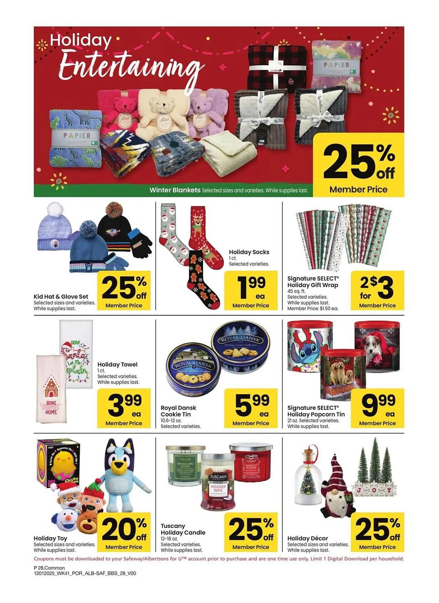 Weekly promotion Albertsons weekly ad spanning from December 1 to January 4 2026 - Page 28 for Catalogue 365