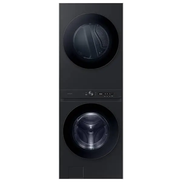 Bespoke 4.6 cu. ft. Large Capacity Single Unit AI Laundry Hub Washer with 7.6 cu. ft. Electric Dryer in Brushed Black