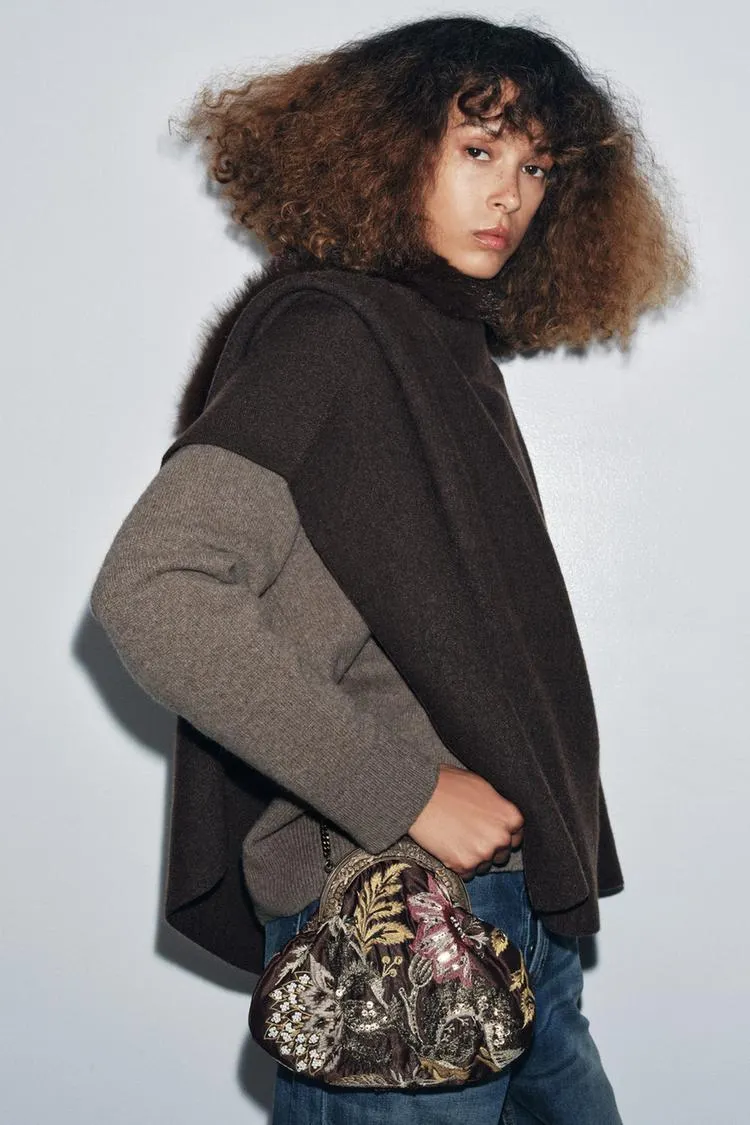 EMBROIDERED BEADED BAG