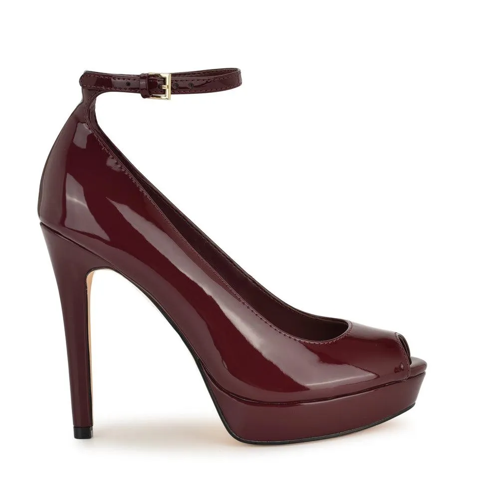 Hinko Peep Toe Platform Pumps