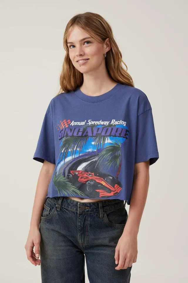 Oversized Chopped Graphic Tee