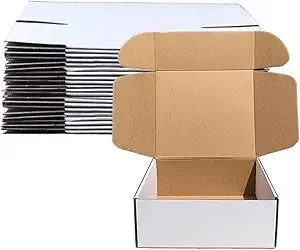 Shipping Boxes 9x9x4 inch Pack of 20,Livejun White Corrugated Cardboard Box Mailer Boxes for Packaging Small Business Shipping