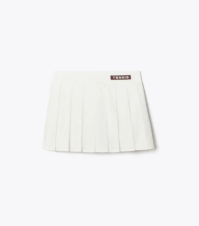 TERRY JACQUARD MINI TENNIS SKIRT