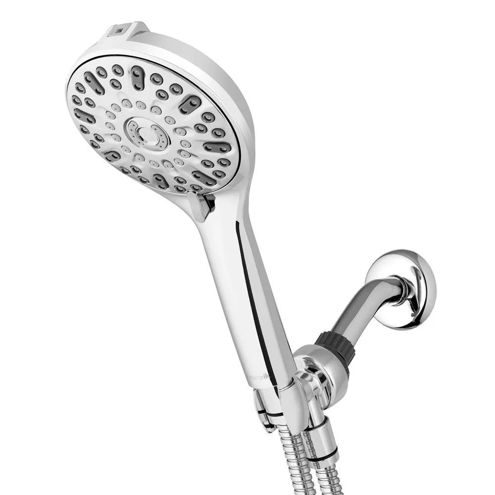Waterpik ShowerClean PRO 7-Spray Setting Chrome Handheld Showerhead with PowerPulse Massage