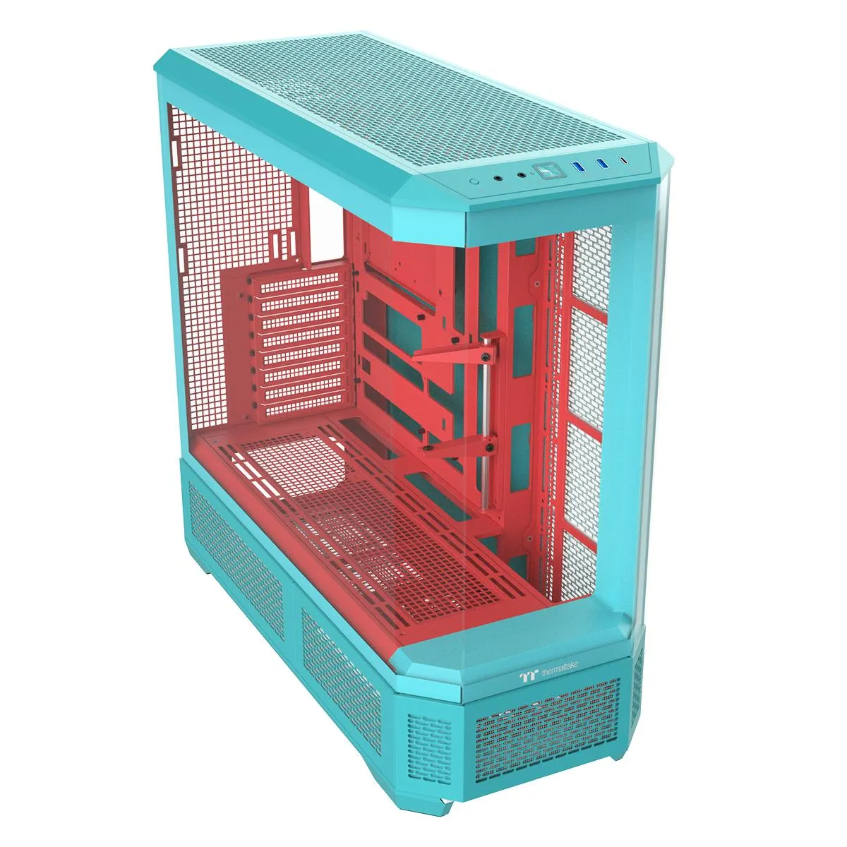 View 600 TG Mint Strawberry Full Tower Chassis