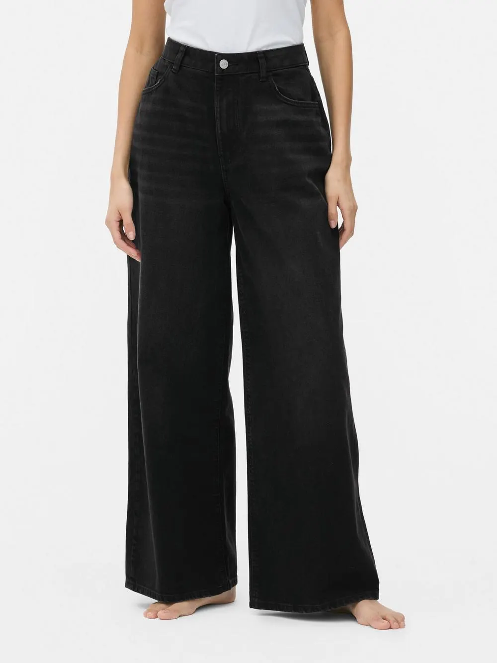 Paula Echevarría Wide Leg Denim Jeans