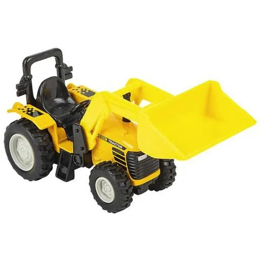 Rhode Island Novelty - Pull Back Die-Cast Metal Vehicle - SCOOP TRACTOR (Yellow - 6 inch)