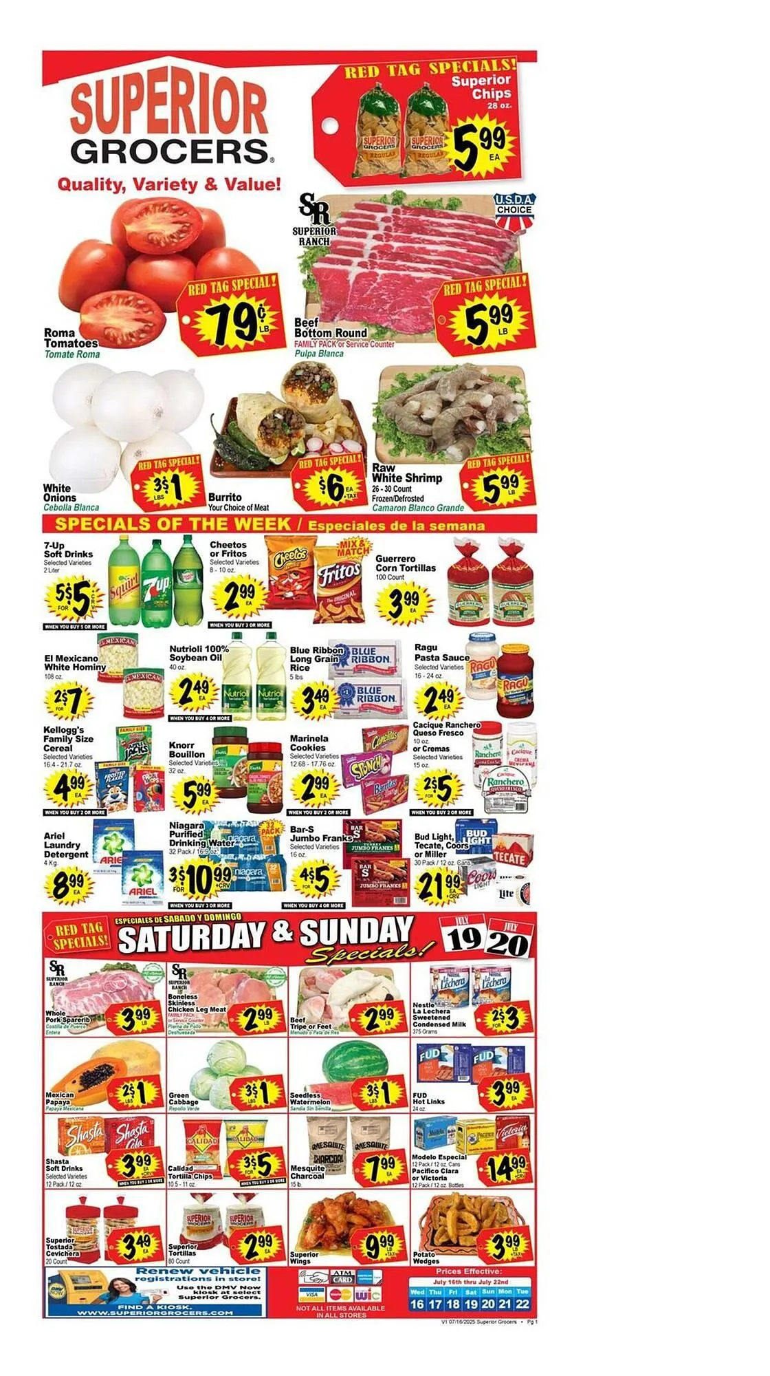 Superior Grocers Weekly Ad - 1