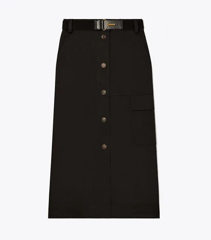 COTTON POPLIN SKIRT