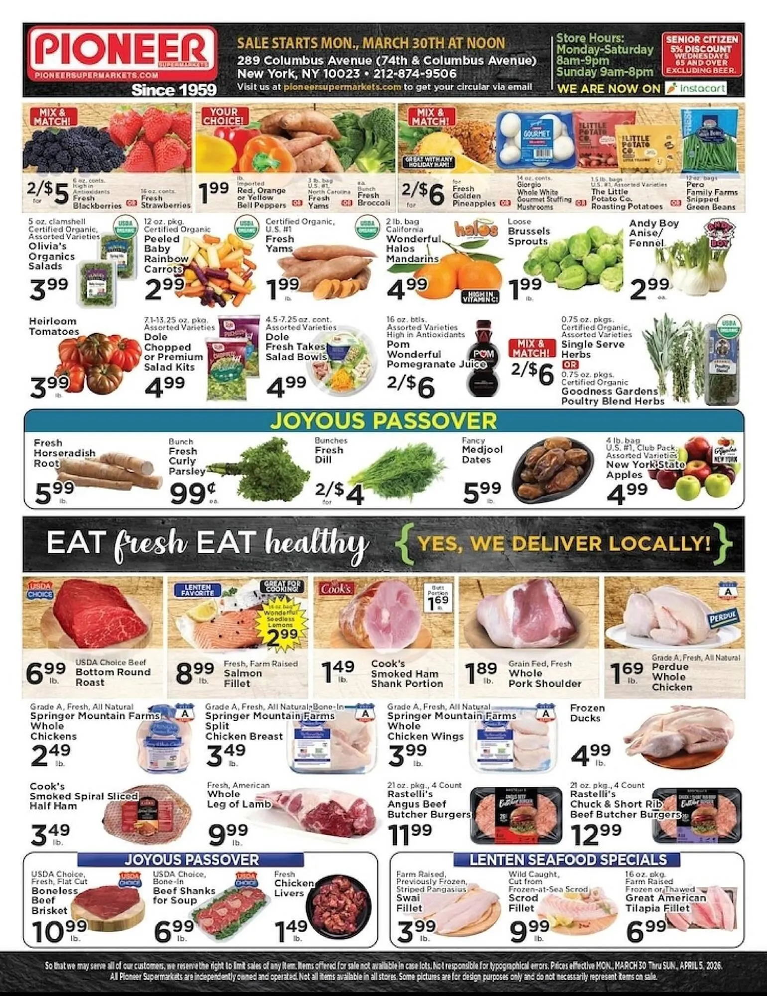 Weekly ad Pioneer Supermarkets weekly ad from March 30 to April 5 2026 - Page 1